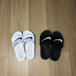 Nike Slide Sandals in Black and White